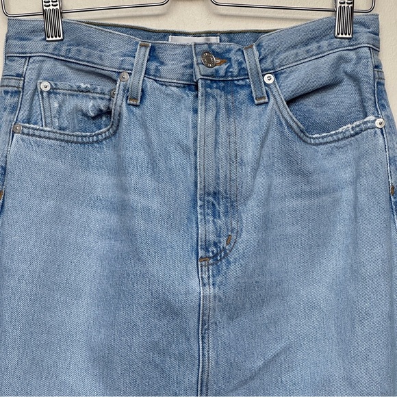 Agolde Denim Hilla Skirt In Practice (light blue) Size 26 - Picture 5 of 12